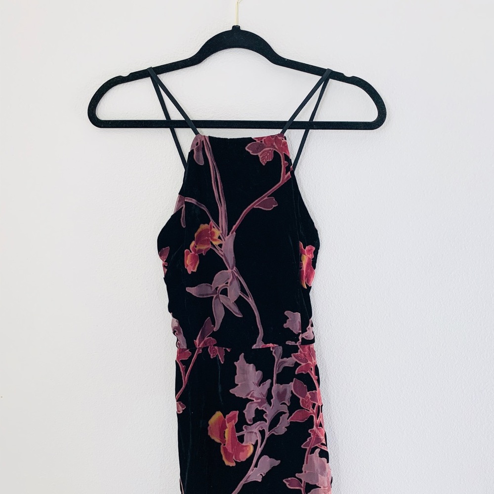 TOBI Velvet Floral Dress